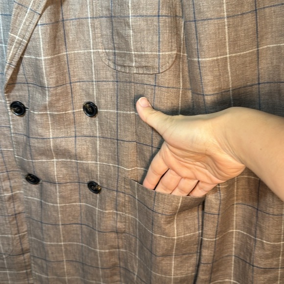 Frank and Oak Laurier Fit Linen Double Breasted Sports Coat Blazer size 38R - Picture 3 of 12